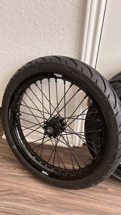 Surron LBX / Eride Pro SS / 79 Bike 17” BLACK WIDE SUPERMOTO WHEELSET