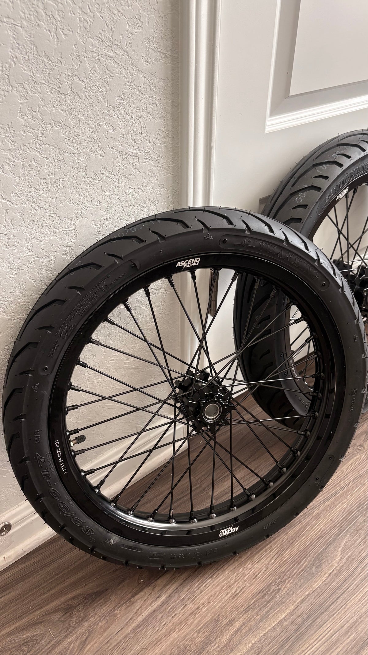 Talaria x3 / Mx3 / Mx4 / 17” BLACK WIDE SUPERMOTO WHEELSET