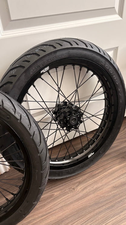 Surron LBX / Eride Pro SS / 79 Bike 17” BLACK WIDE SUPERMOTO WHEELSET
